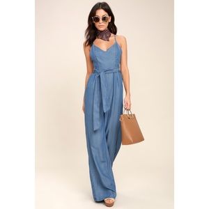 Blue Chambray Jumpsuit